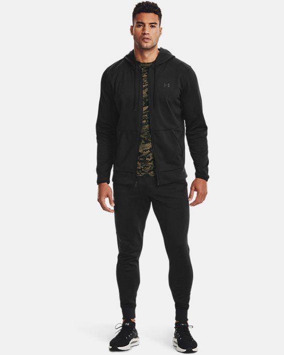 Men's Armour Fleece® Full Zip Hoodie, Black, pdpMainDesktop image number 2